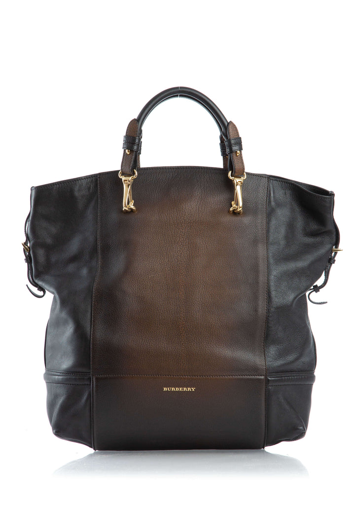 Bolsa Burberry café y negro, vista frontal – ClosetRehab