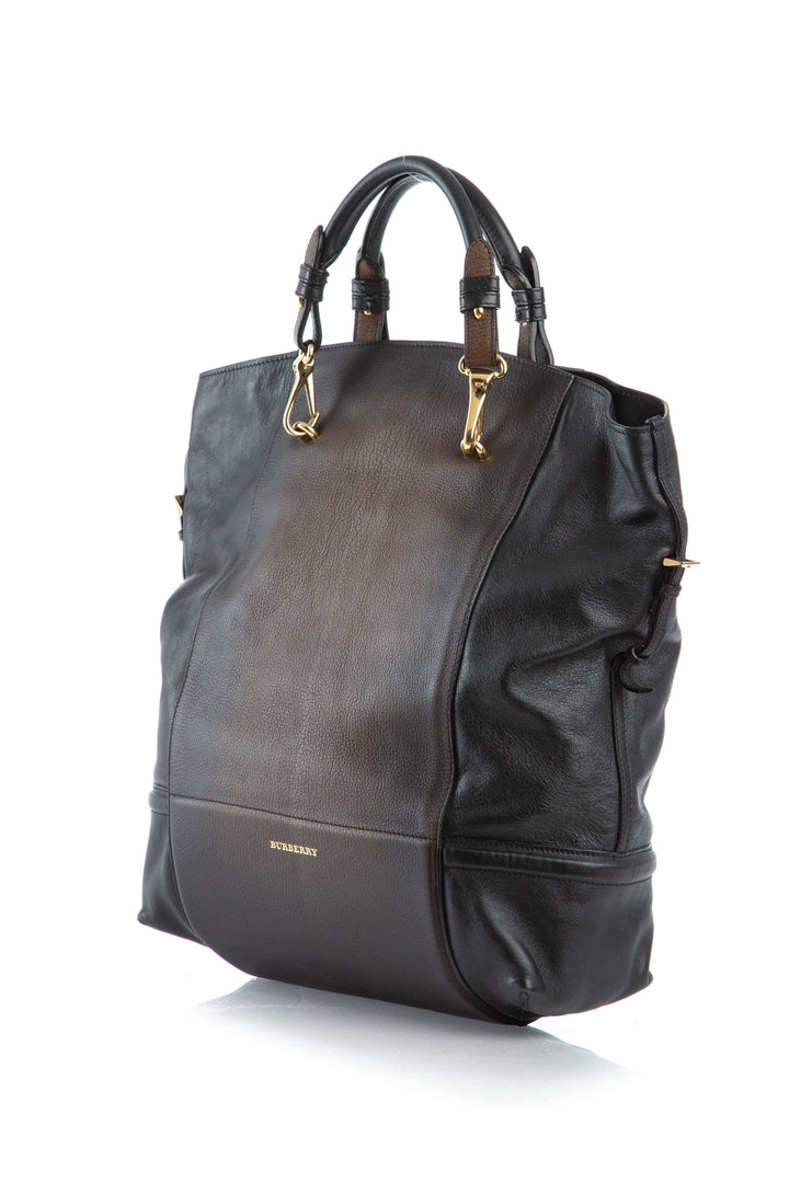 Bolsa Burberry café y negro, vista posterior – ClosetRehab