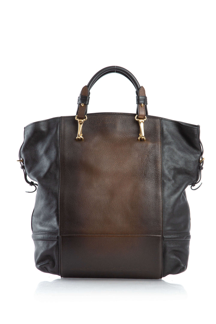 Bolsa Burberry café y negro, vista lateral – ClosetRehab