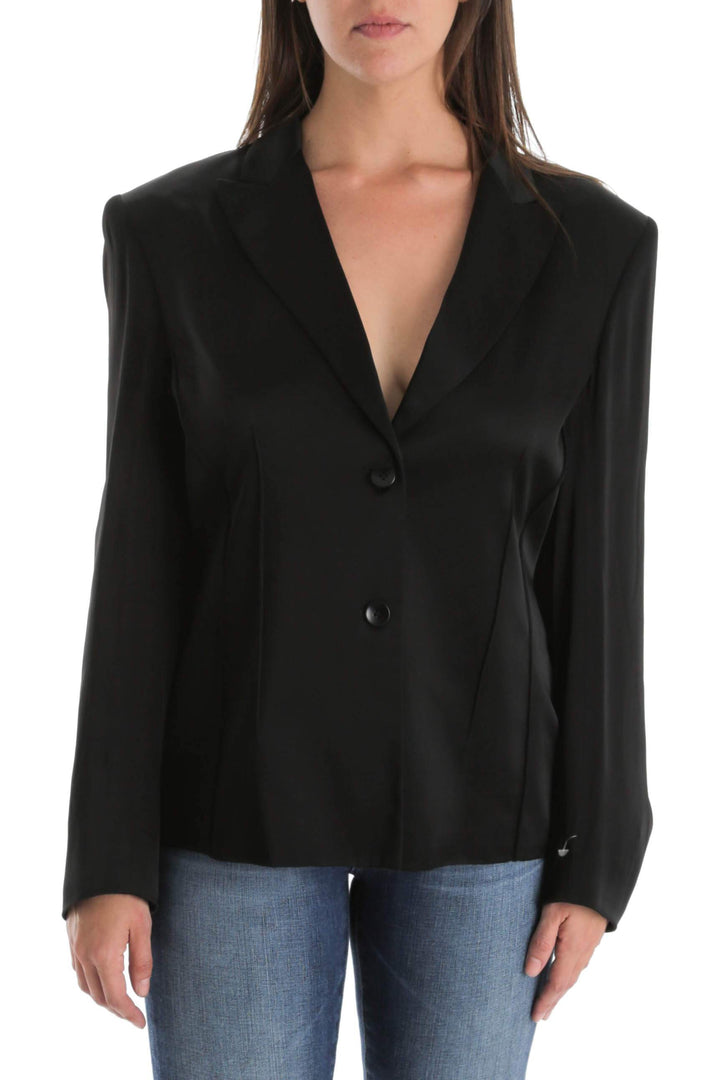 Saco Anne Klein NWT negro, vista frontal – ClosetRehab