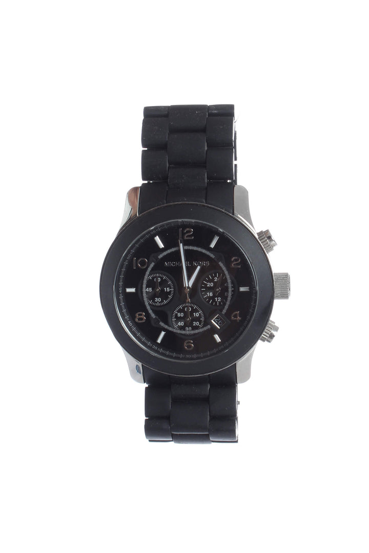 Reloj Michael Kors negro, vista frontal – ClosetRehab