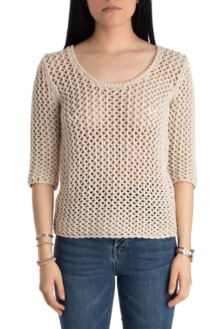 Blusa Burberry beige, vista frontal – ClosetRehab