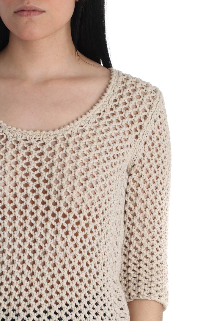 Blusa Burberry beige, vista lateral – ClosetRehab