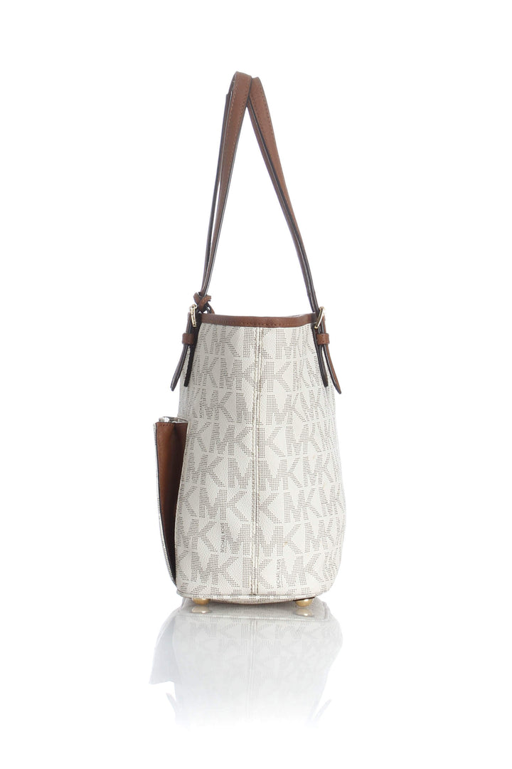 Bolsa Michael Kors beige, vista lateral – ClosetRehab