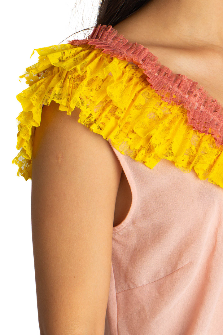 Blusa Sisley rosa, detalle 5 – ClosetRehab