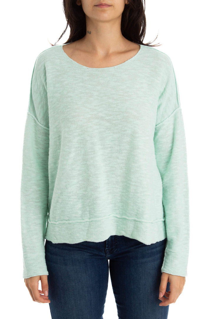 Blusa Eileen Fisher azul, vista frontal – ClosetRehab
