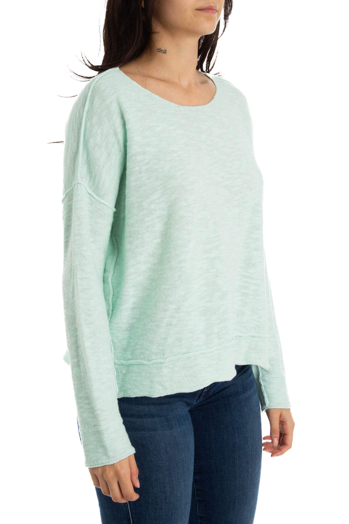 Blusa Eileen Fisher azul, vista posterior – ClosetRehab