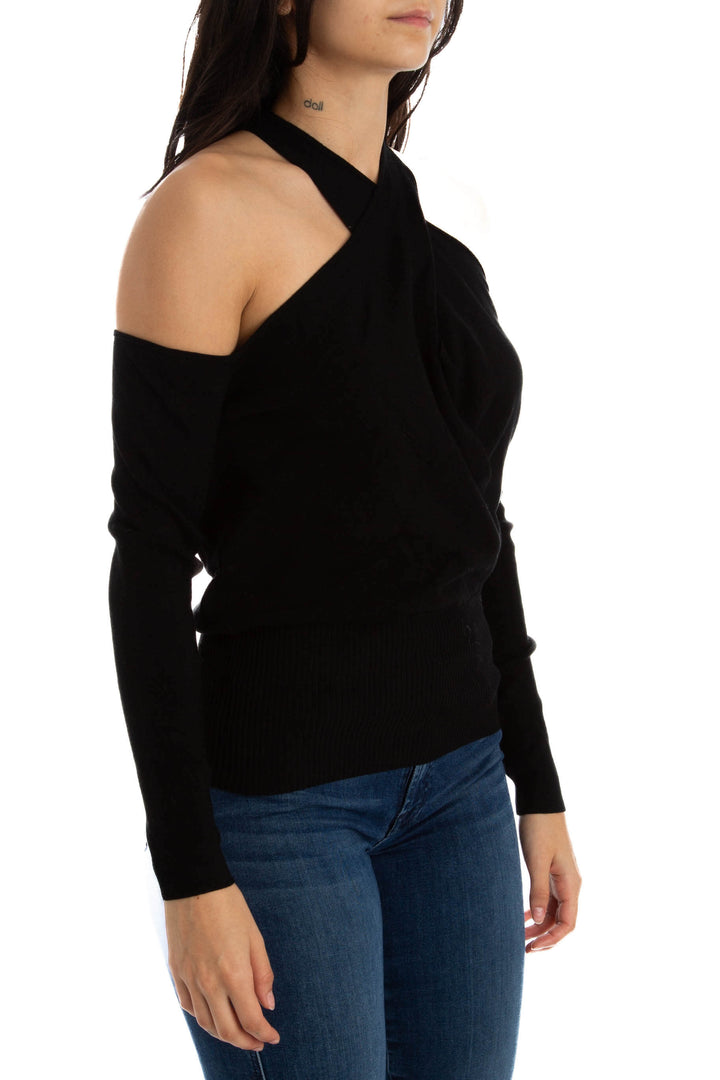 Blusa Reiss negro, vista posterior – ClosetRehab