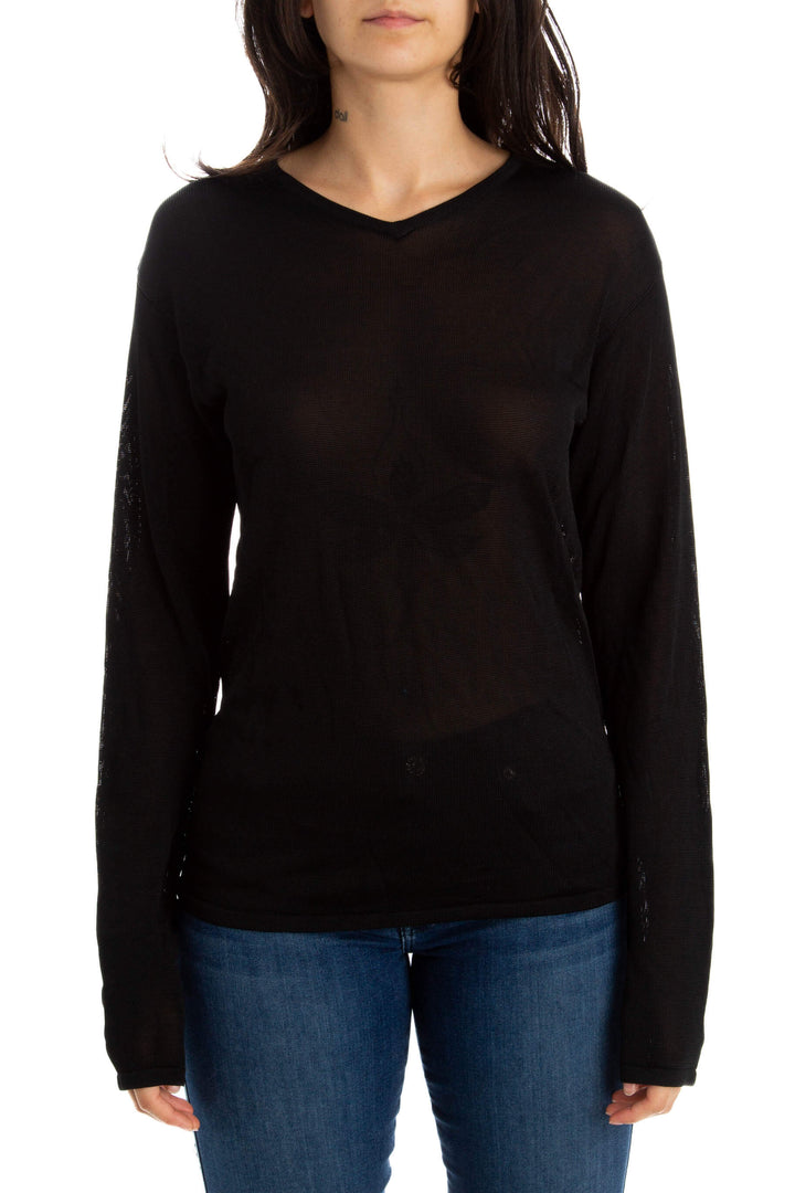 Abrigo Armani Exchange negro, vista frontal – ClosetRehab