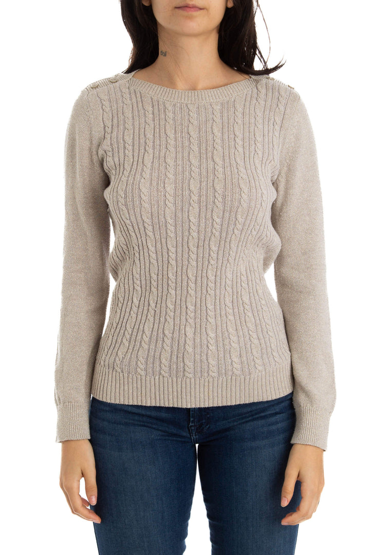 Suéter Banana Republic beige, vista frontal – ClosetRehab