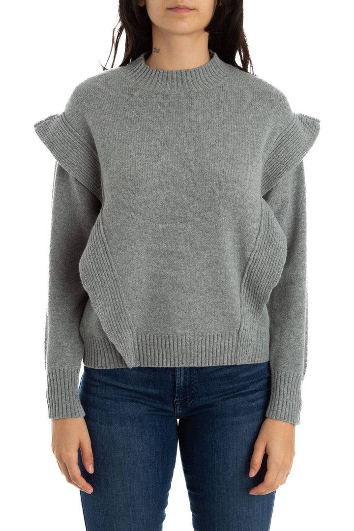 Suéter BCBG Maxazria NWT gris, vista frontal – ClosetRehab