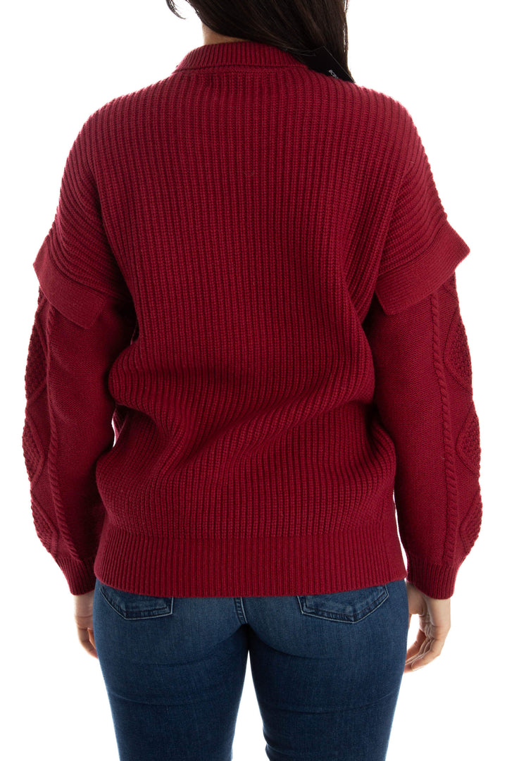 Suéter BCBG Maxazria NWT rojo, vista lateral – ClosetRehab