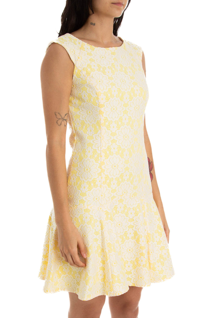 Vestido Nanette Lepore amarillo, vista posterior – ClosetRehab
