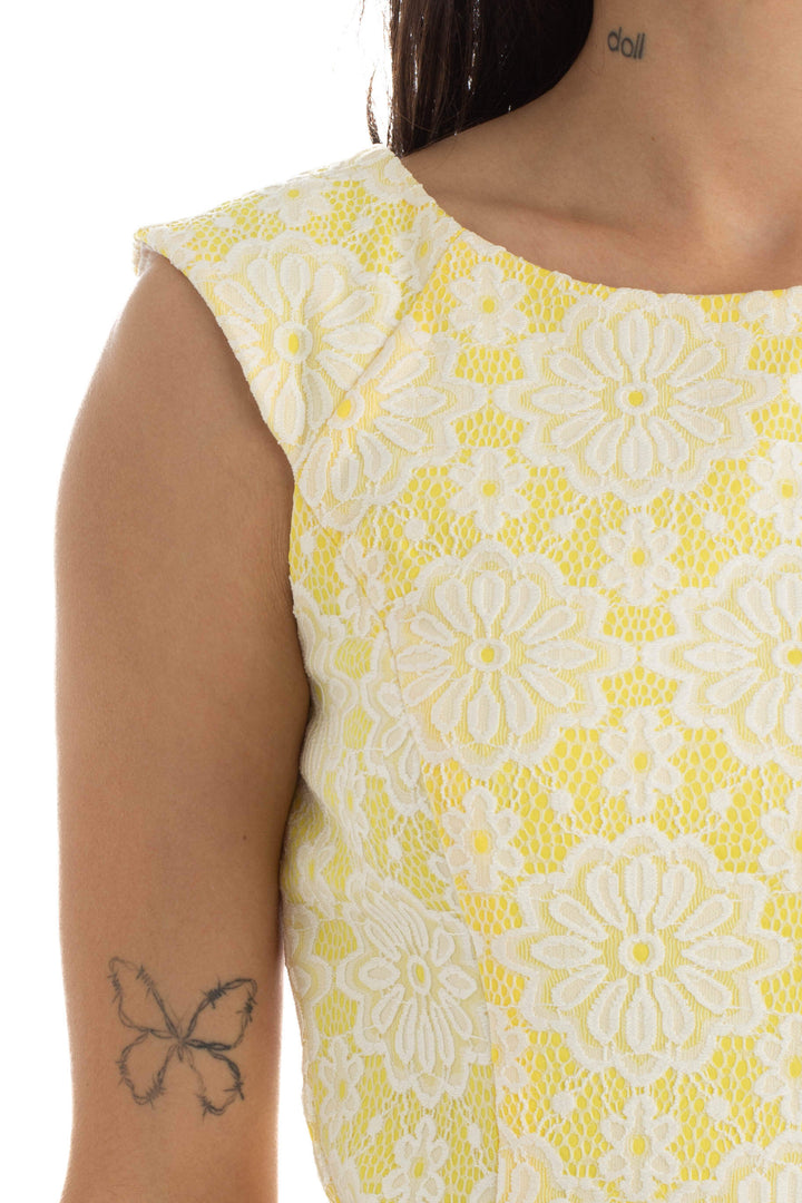 Vestido Nanette Lepore amarillo, detalle – ClosetRehab