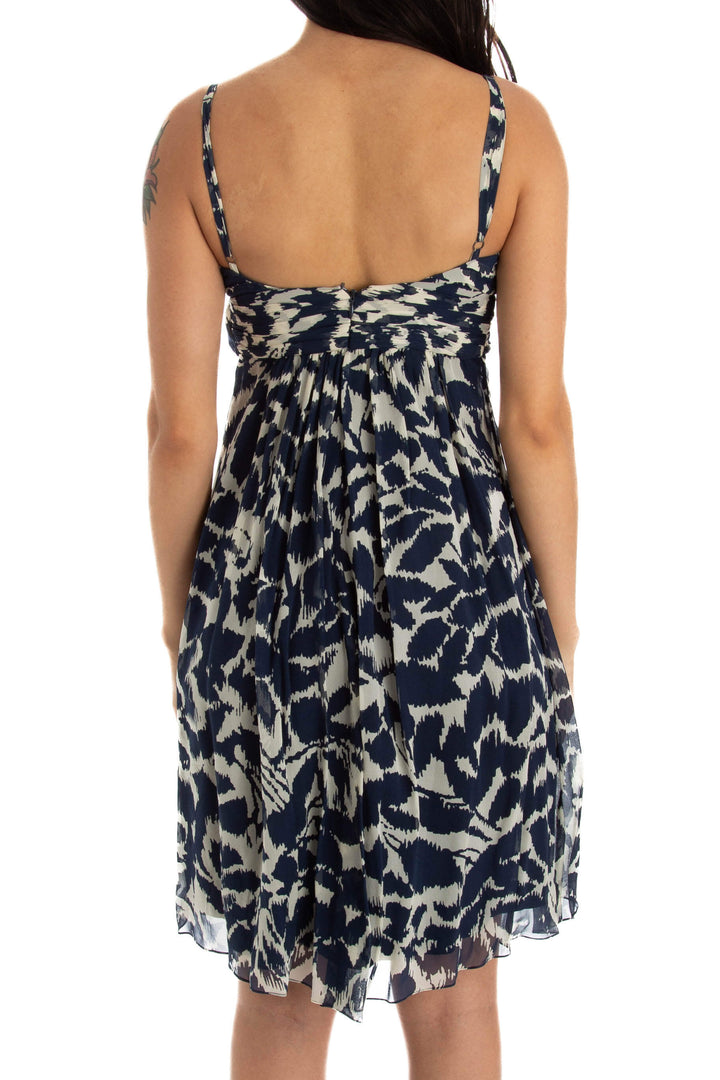 Vestido BCBG Maxazria azul, vista lateral – ClosetRehab