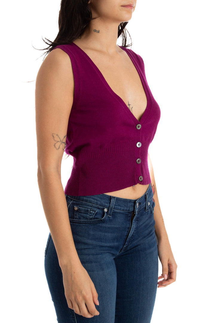 Suéter MNG Basics morado, vista posterior – ClosetRehab