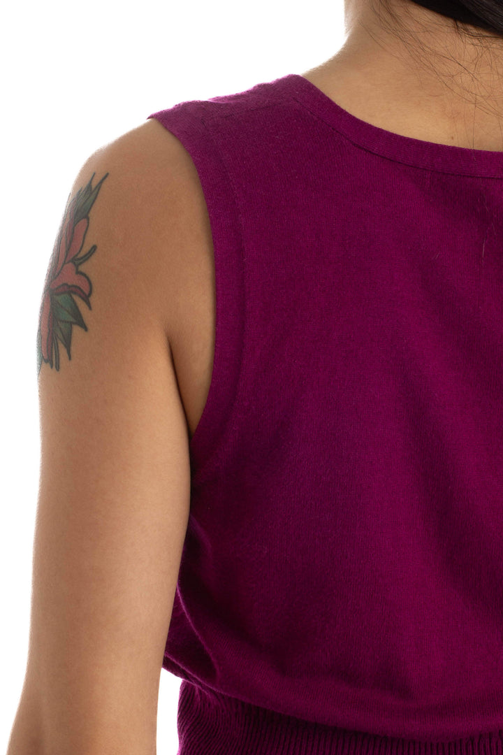 Suéter MNG Basics morado, detalle 6 – ClosetRehab