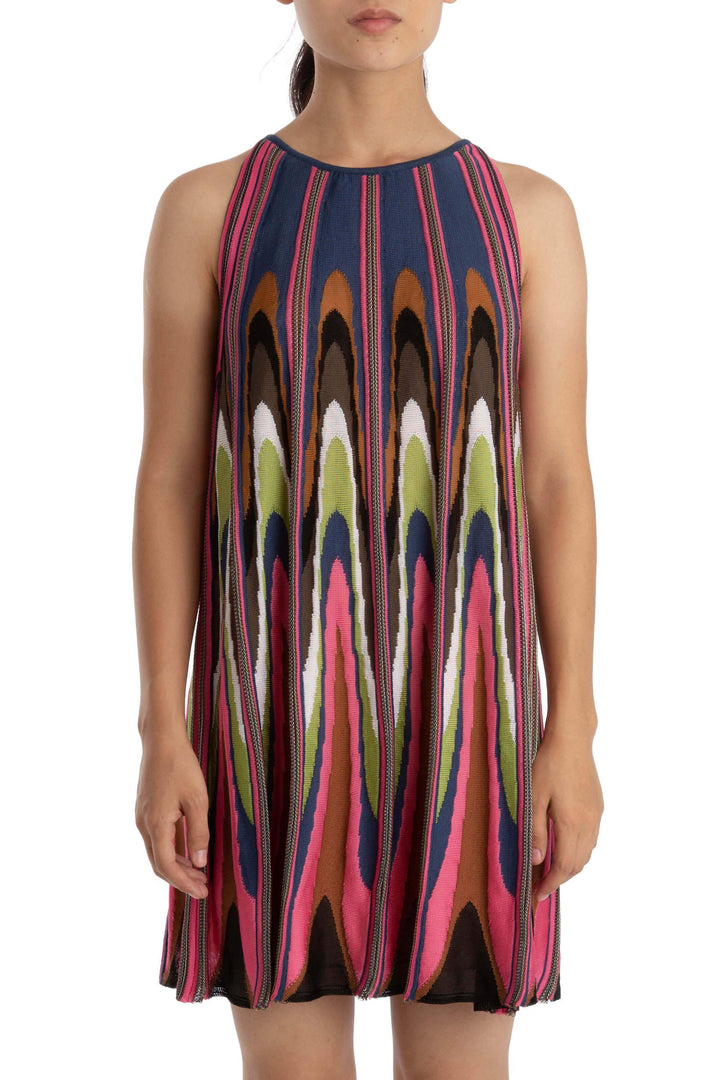 Vestido Missoni estampado y rosa, vista frontal – ClosetRehab