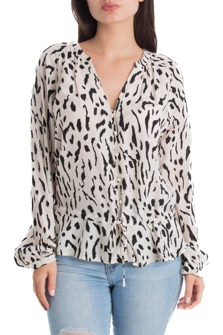 Blusa Rails blanco, vista frontal – ClosetRehab