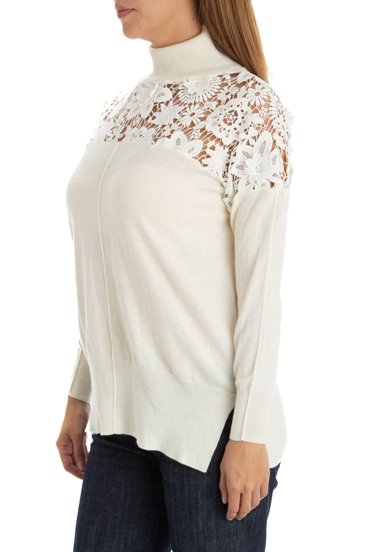 Blusa french connection beige, vista posterior – ClosetRehab