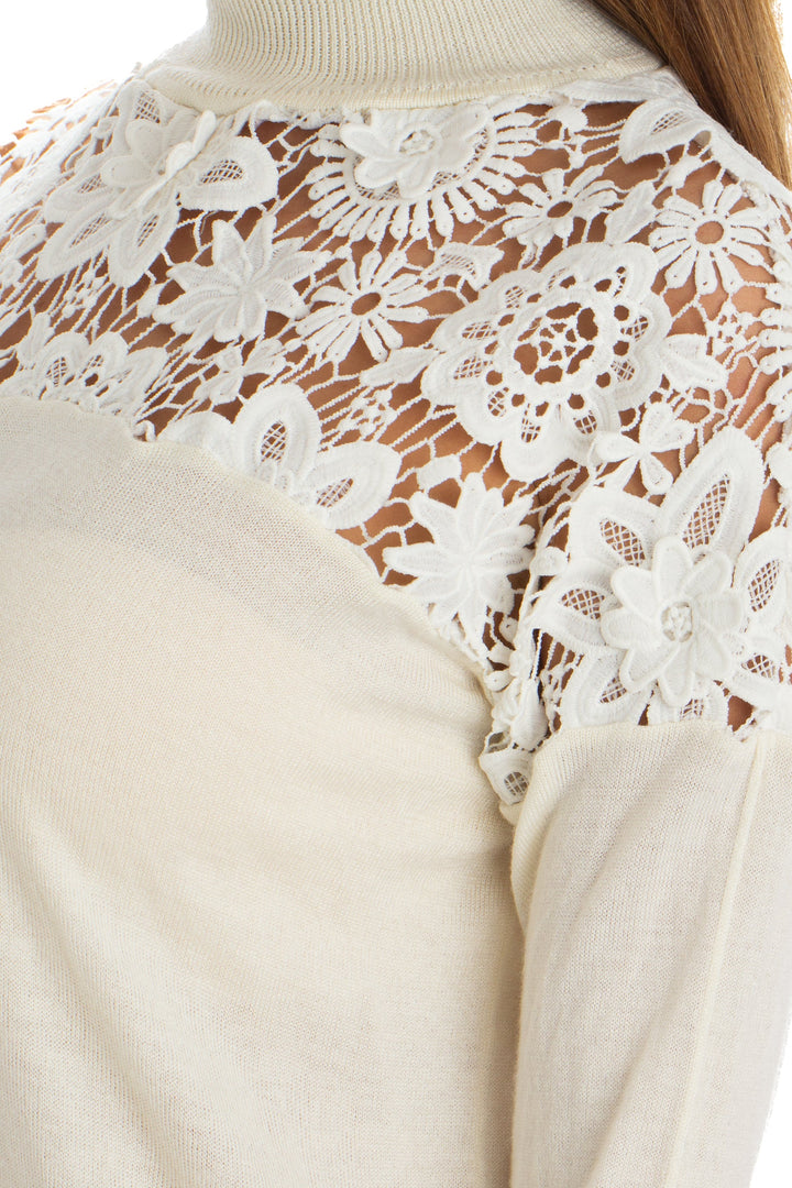 Blusa french connection beige, detalle 5 – ClosetRehab