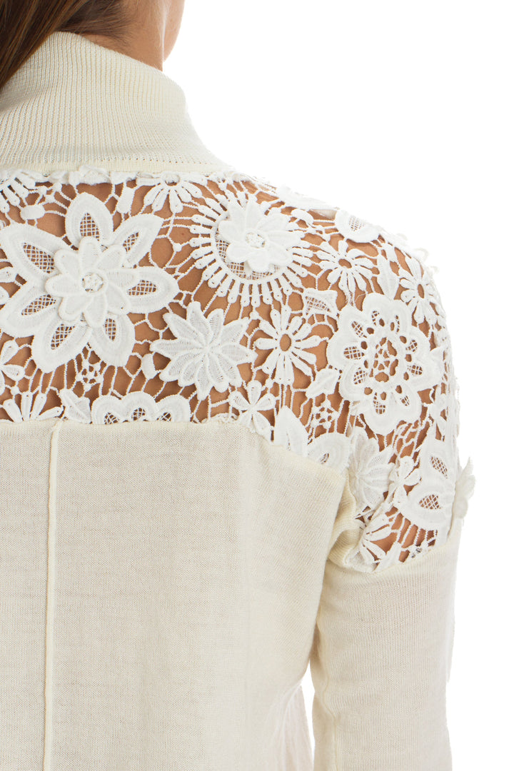 Blusa french connection beige, detalle 6 – ClosetRehab