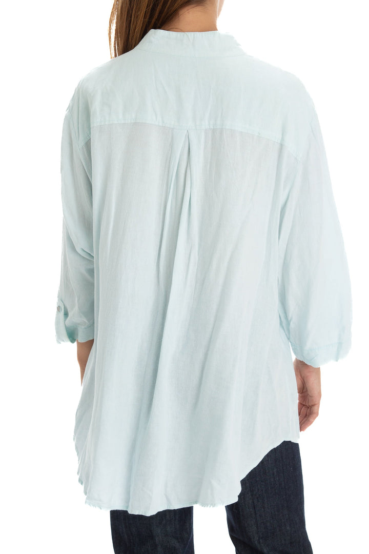 Blusa jones new york azul, vista lateral – ClosetRehab