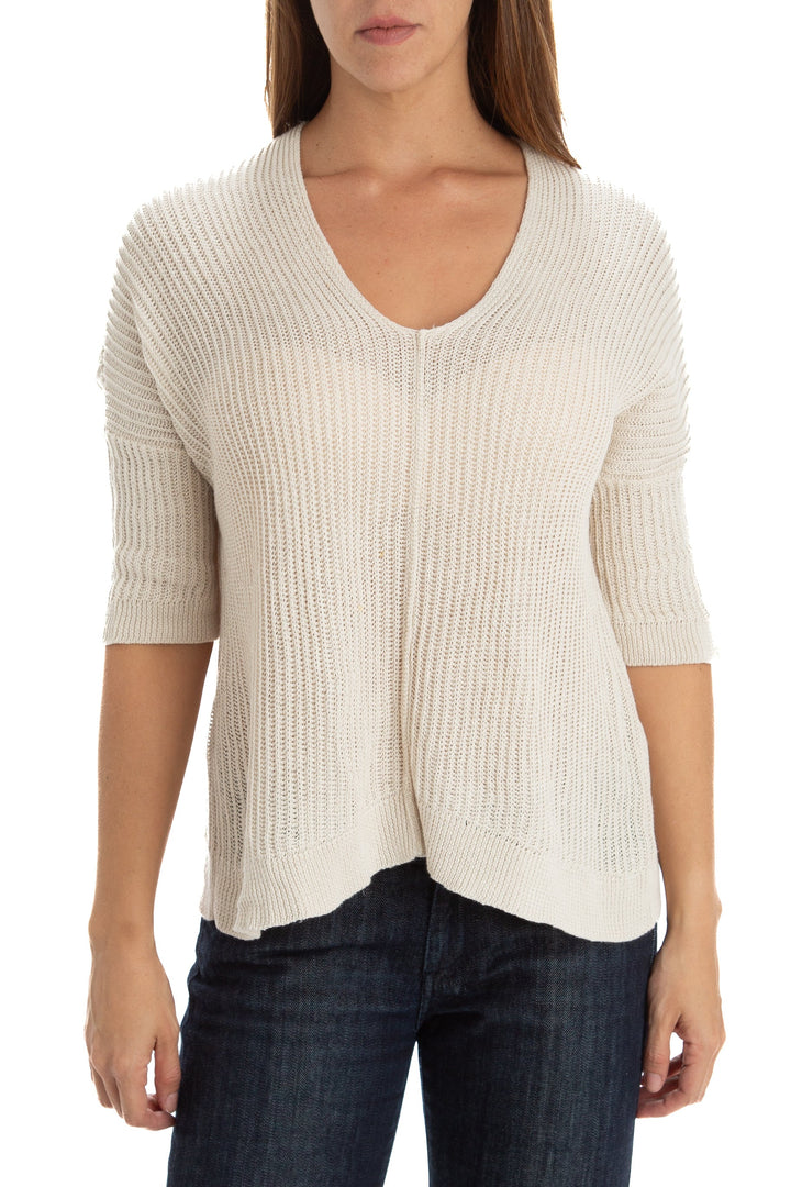 Blusa Ambrosi beige, vista frontal – ClosetRehab