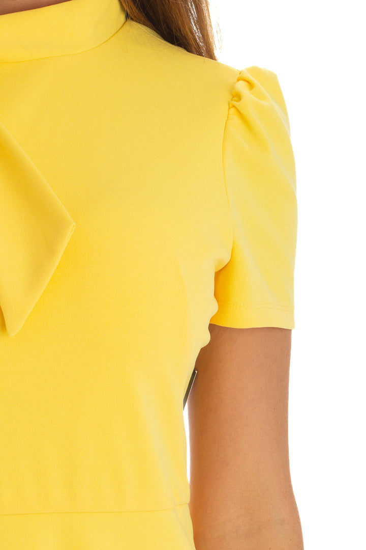 Vestido Maggy London amarillo, detalle – ClosetRehab