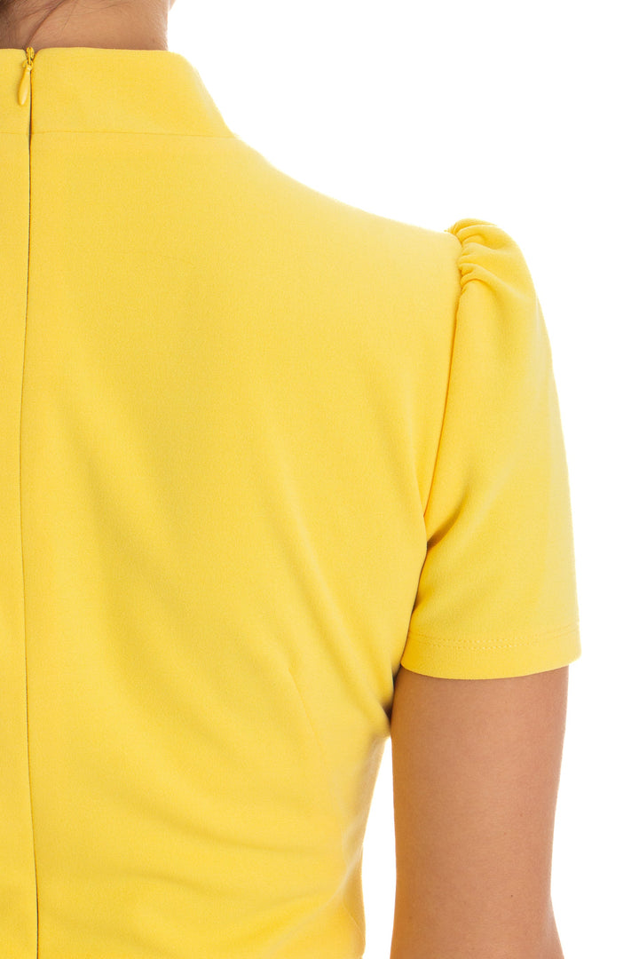Vestido Maggy London amarillo, detalle 6 – ClosetRehab
