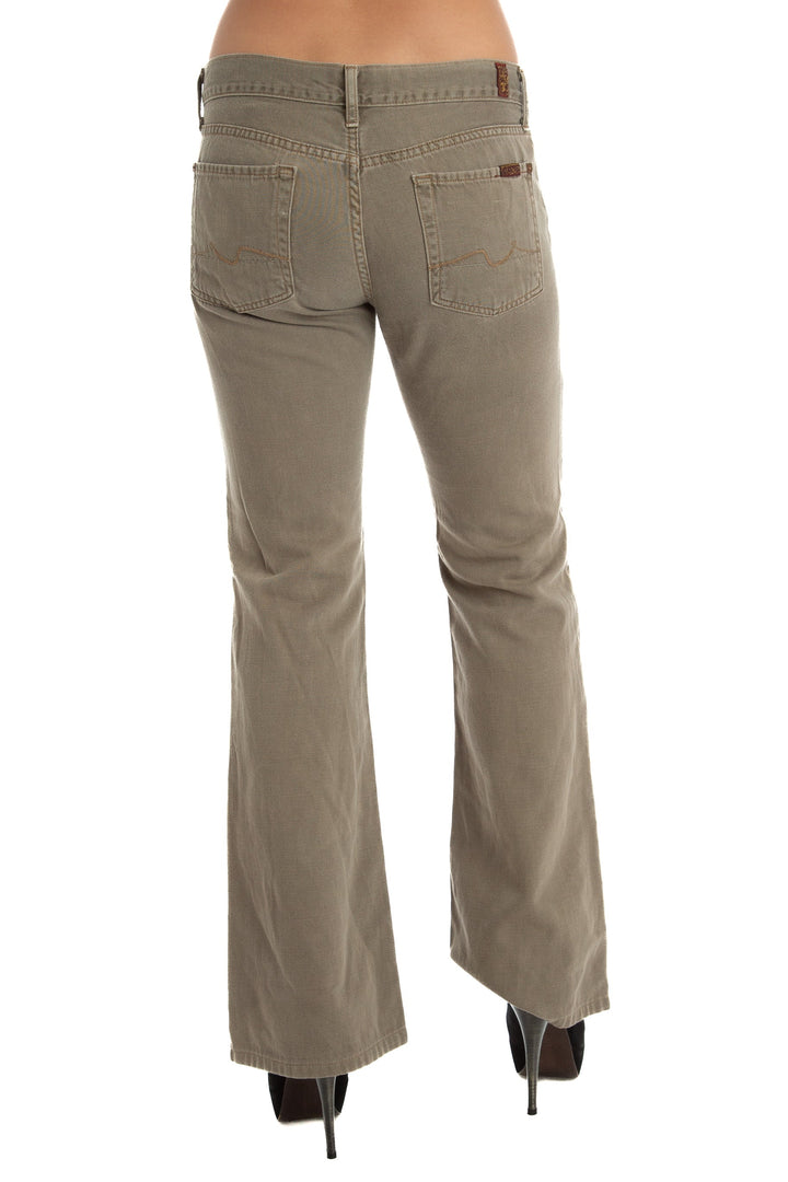 Pantalón 7 for All Mankind verde, vista lateral – ClosetRehab