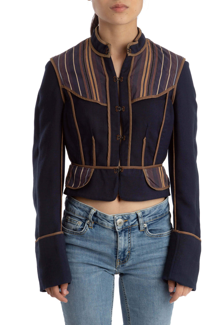 Saco BCBG Maxazria azul, vista frontal – ClosetRehab