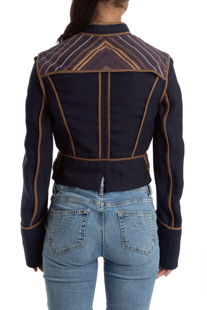 Saco BCBG Maxazria azul, vista posterior – ClosetRehab