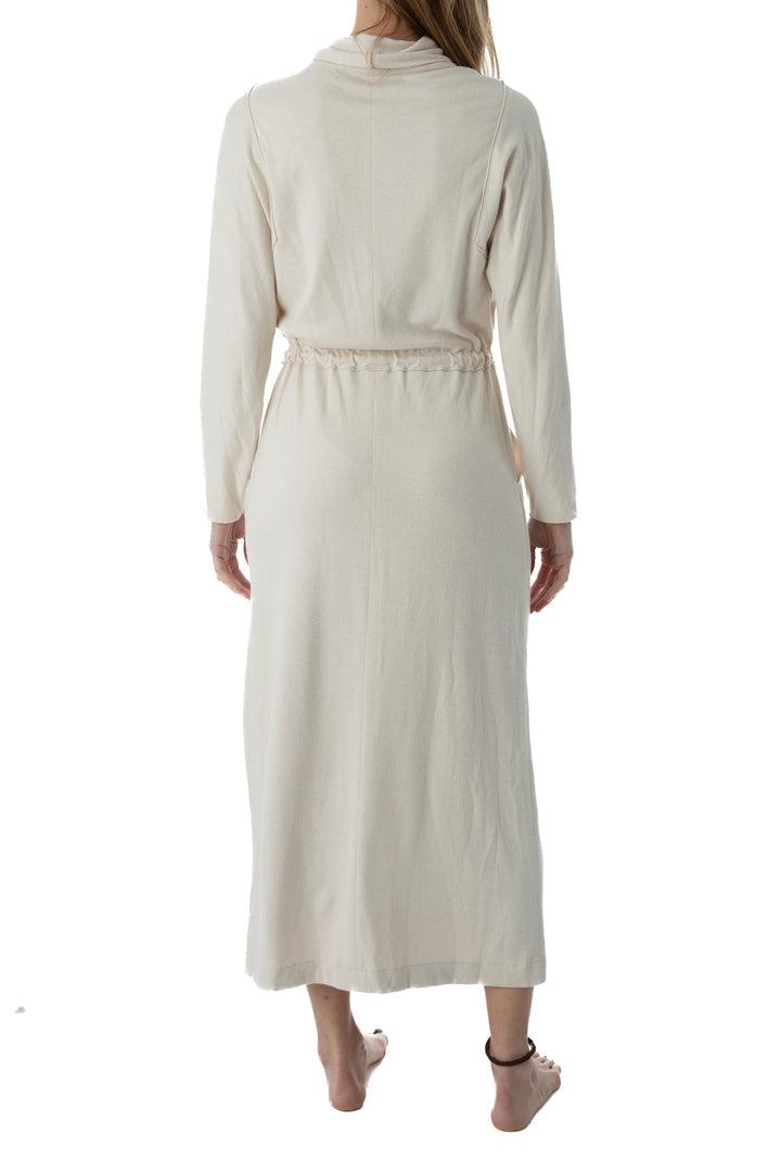 Vestido ambrosi beige, vista lateral – ClosetRehab