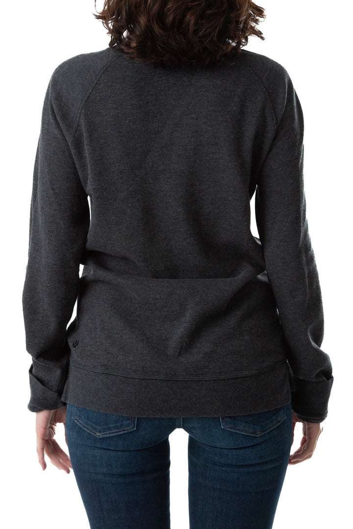 Sudadera lulu lemon gris, vista lateral – ClosetRehab