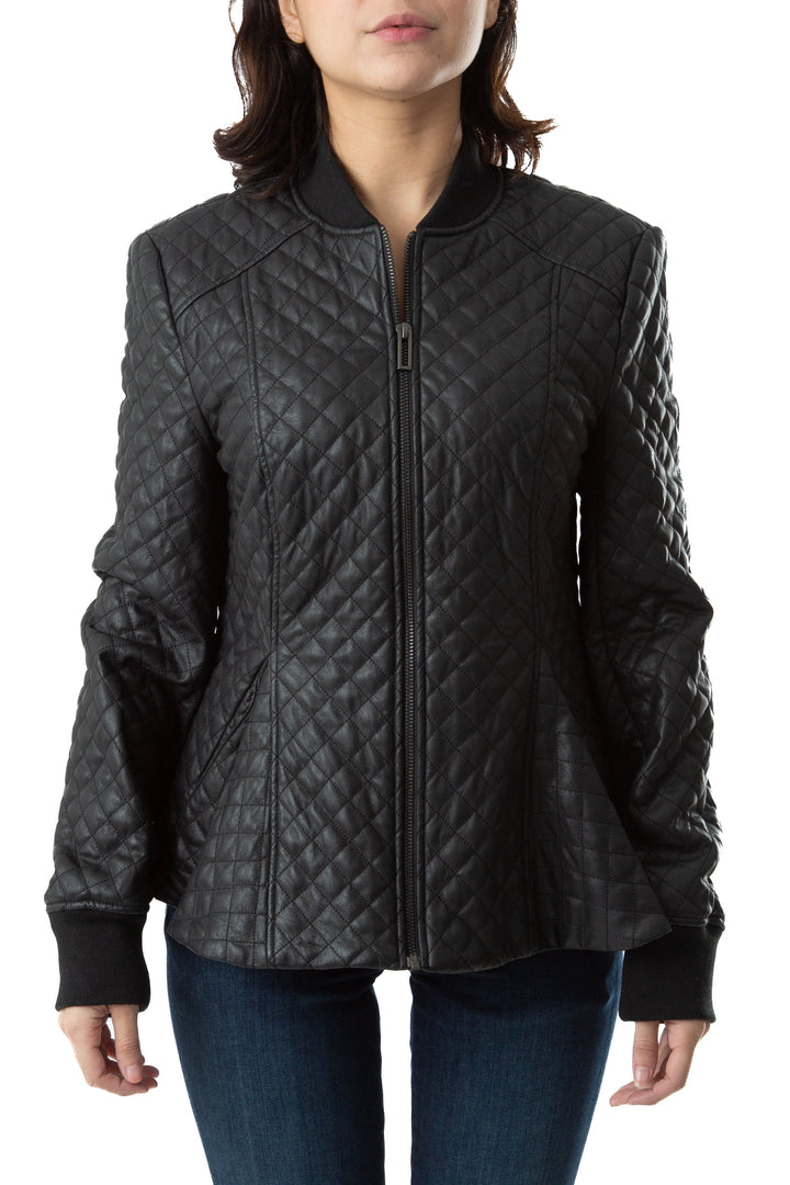 Chamarra bcbg maxazria negro, vista frontal – ClosetRehab