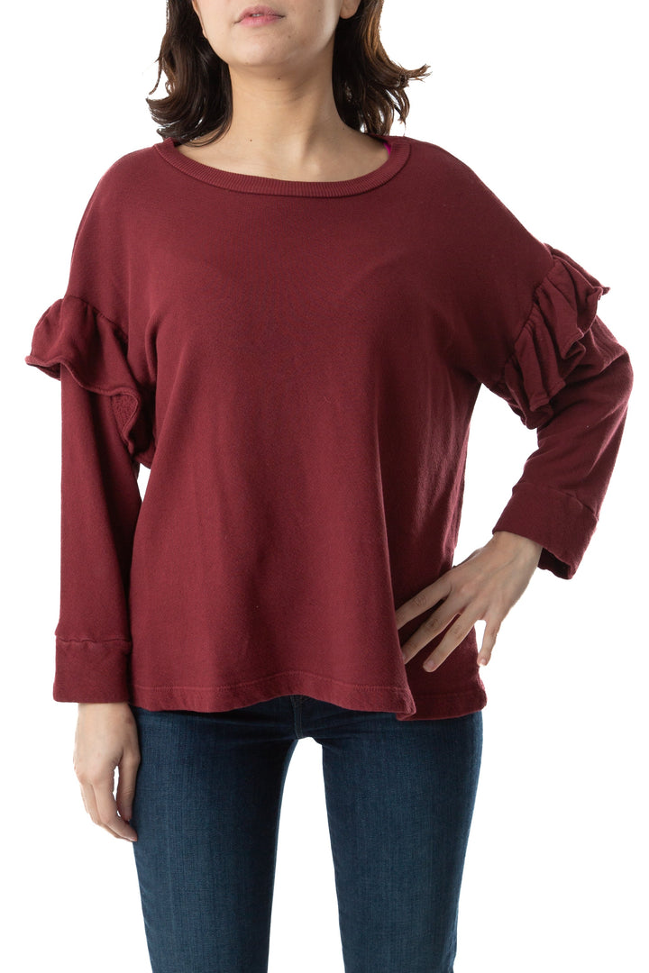 Sudadera current/elliot t marrón, vista frontal – ClosetRehab
