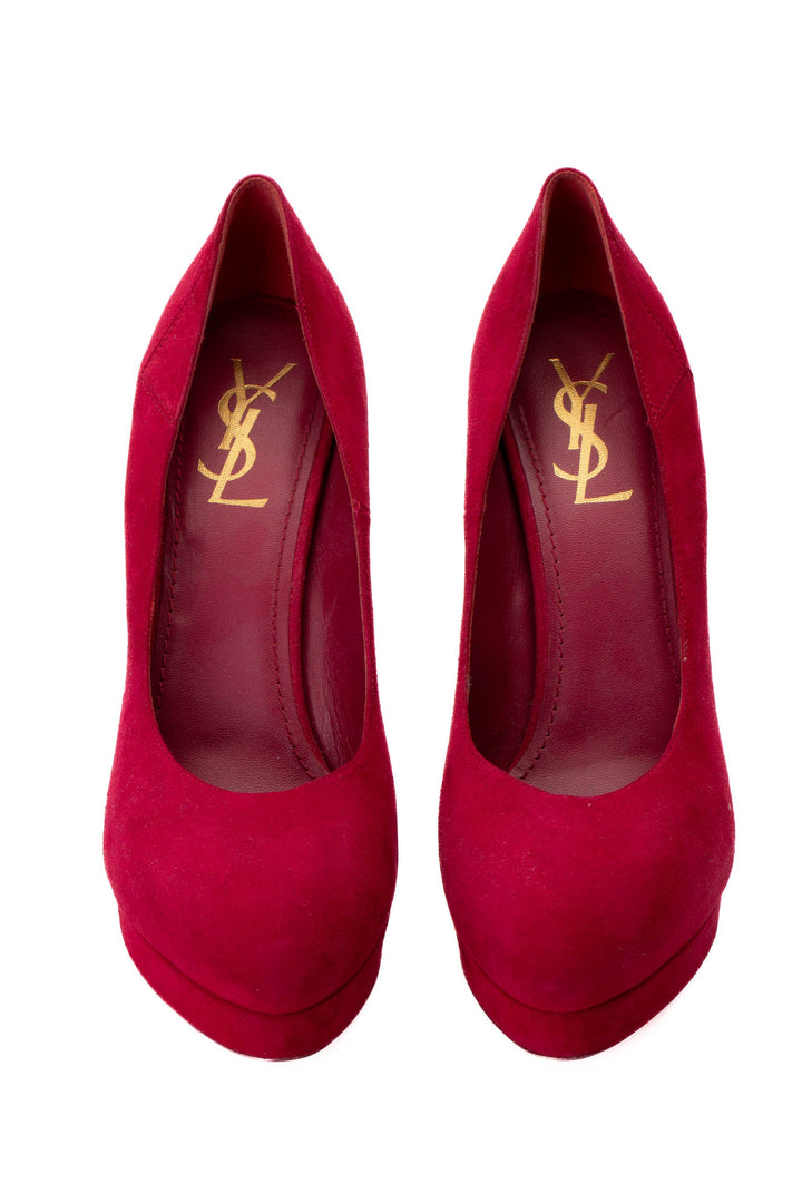 Zapato Yves Saint Laurent rojo, detalle 7 – ClosetRehab