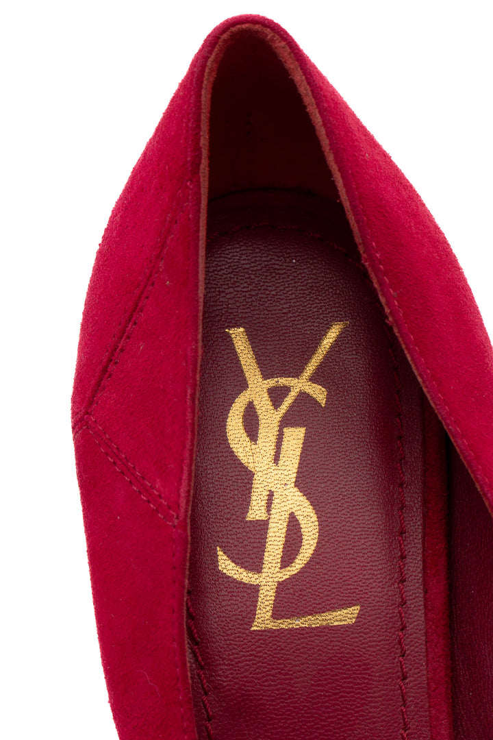 Zapato Yves Saint Laurent rojo, detalle 10 – ClosetRehab