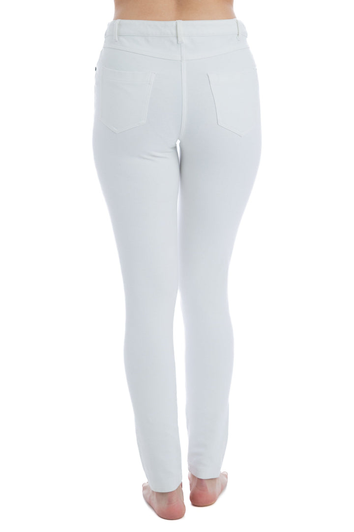 Pantalón alberto makali blanco, vista lateral – ClosetRehab