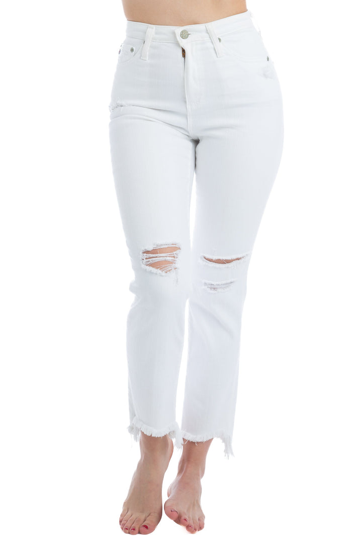 Pantalón adriano goldschmied blanco, vista frontal – ClosetRehab