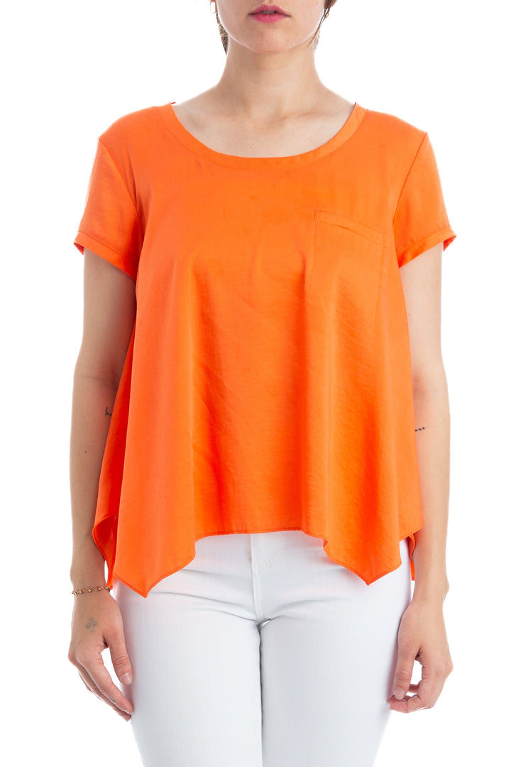 Blusa bcbg maxazria naranja, vista frontal – ClosetRehab