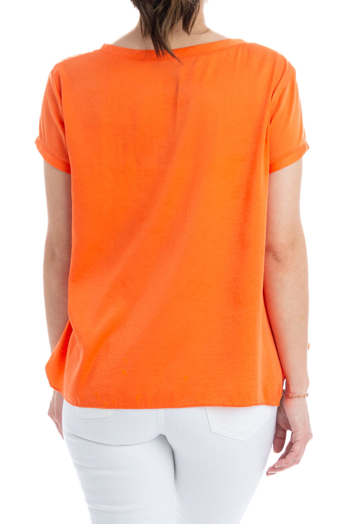 Blusa bcbg maxazria naranja, vista lateral – ClosetRehab