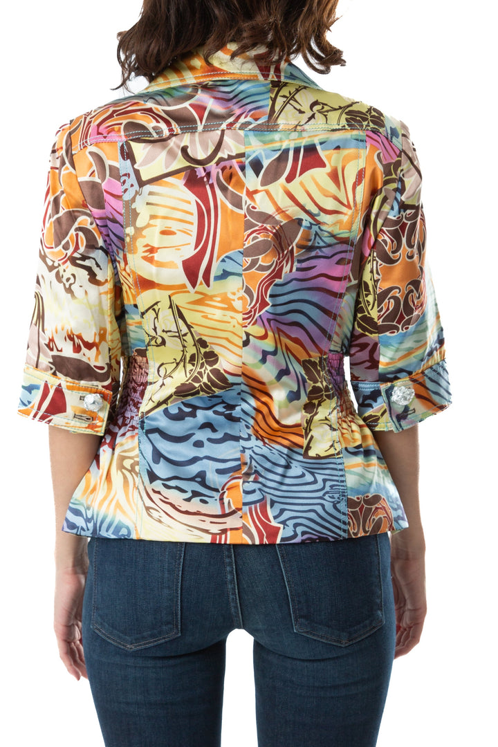 Saco alberto makali estampado, vista lateral – ClosetRehab