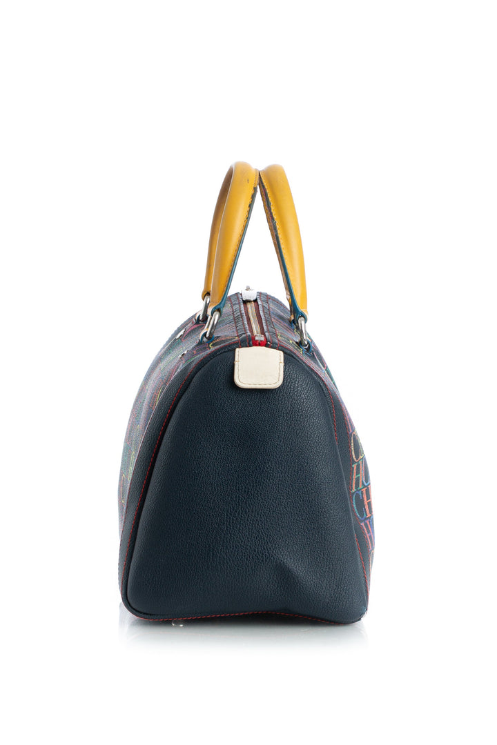 Bolsa carolina herrera azul marino, vista lateral – ClosetRehab