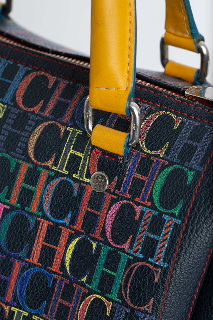 Bolsa carolina herrera azul marino, detalle 6 – ClosetRehab