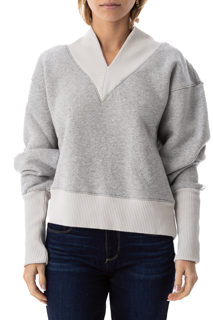 Suéter agolde gris, vista frontal – ClosetRehab