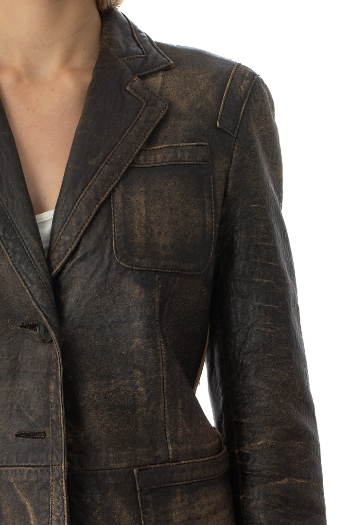 Chamarra dkny verde olivo, detalle – ClosetRehab