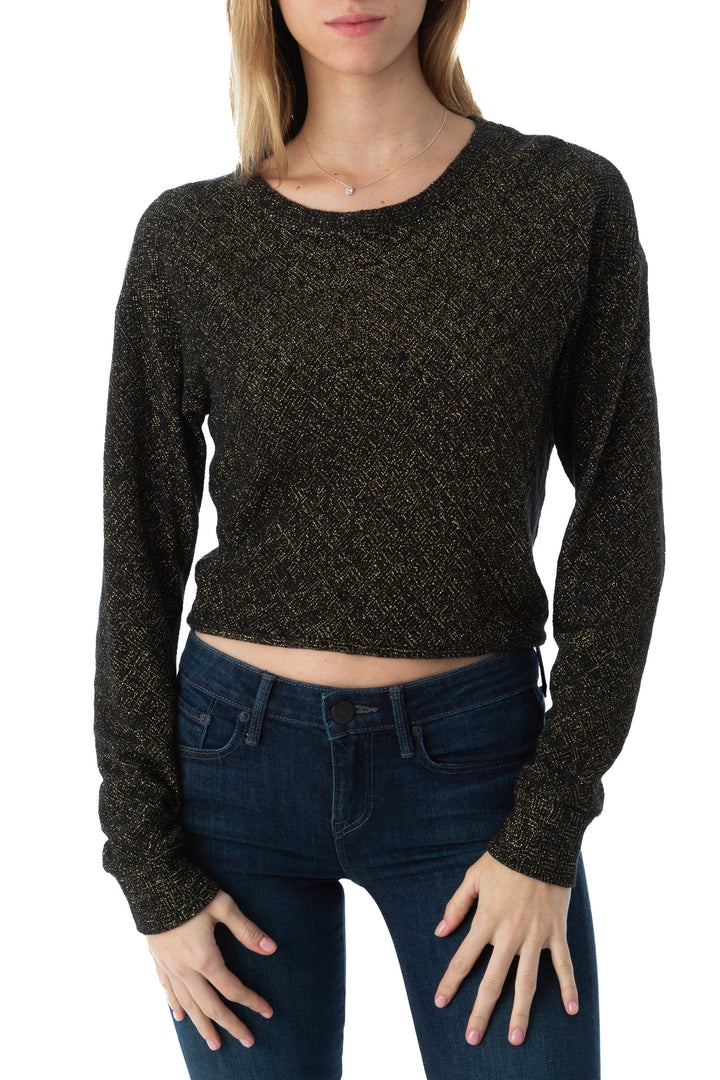 Blusa ralph lauren gris y negro, vista frontal – ClosetRehab