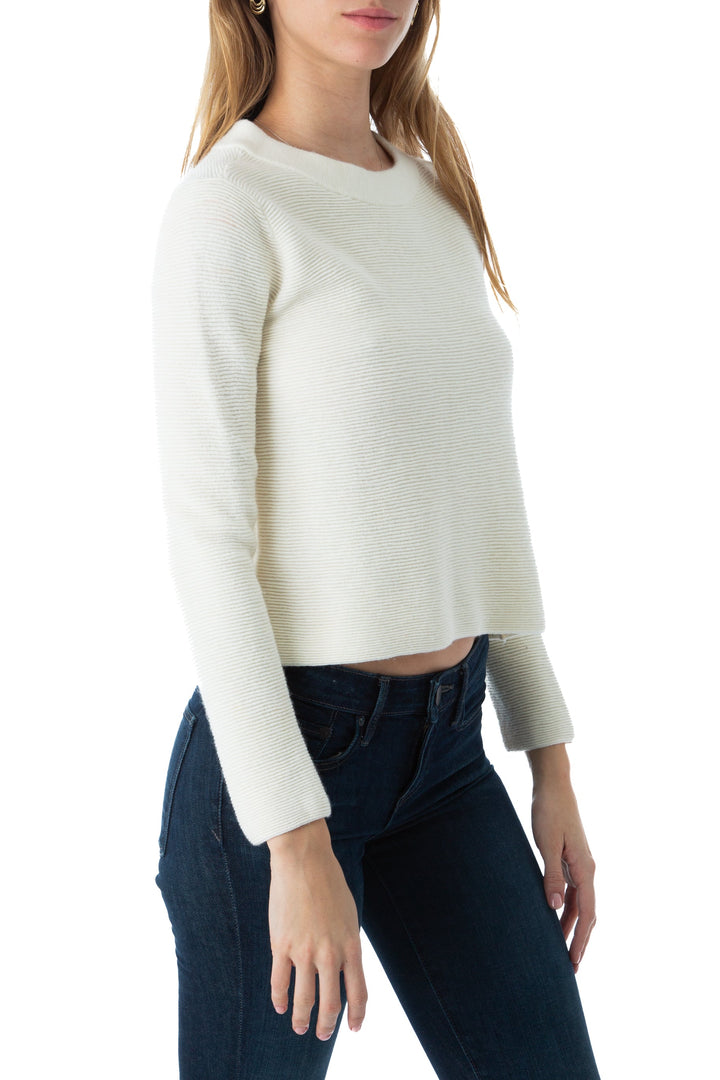 Blusa stella mccartney beige y blanco, vista posterior – ClosetRehab